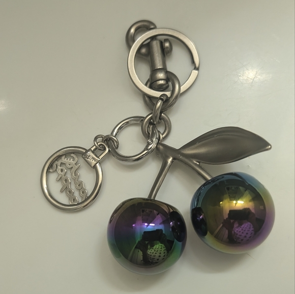 Cherry Bag Charm + Coach Poppy Charm Keychain Set - Picture 6 of 12